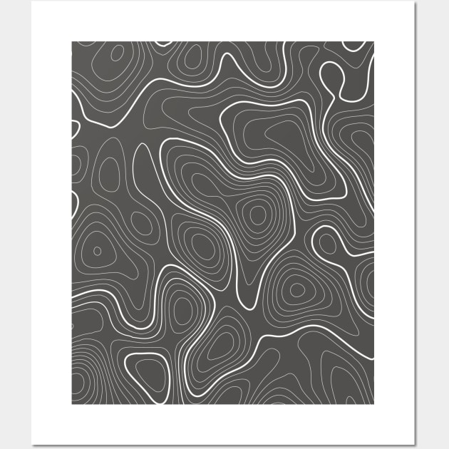 topoghraphic lignes pattern Wall Art by hardy 